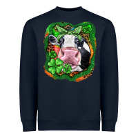 Navy St. Patrick's day cow Heavyweight Sweatshirt - FaDigitalArtStudio