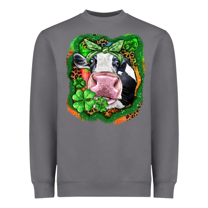 St. Patrick's Day Cow Heavyweight Sweatshirt by FaDigitalArtStudio | Teevron