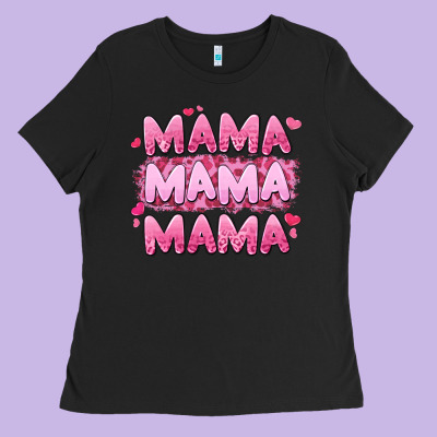 Mama Mama Mama Valentine's Day Ladies Tee Designed By Lillyallendesigns