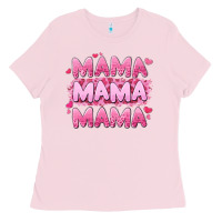 Bubblegum Pink mama mama mama valentine's day Ladies Tee - LillyAllenDesigns