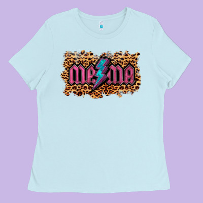 Leopard Mama Lightning Ladies Tee Designed By Ranaportraitstore