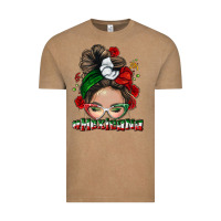 Vintage Coffee Mexicana messy bun Vintage Tee - NancyCooperArtShop