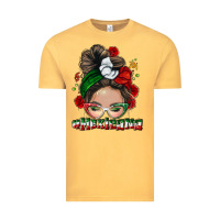 Vintage Mustard Mexicana messy bun Vintage Tee - NancyCooperArtShop
