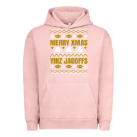 Pigment Salmon Merry Christmas Yinz Jagoffs Pittsburgh Pennsylvania Xmas Gifts 1 Urban Hoodie - lanVoArt