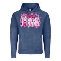 Vintage Denim Think pink Cancer Awareness Vintage Hoodie - HowdyJamesFarm