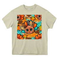 Mossy thanksgiving turkey and cone with tartan seamless pattern bbs Heavy Core Tee - BundleAndBundleShop