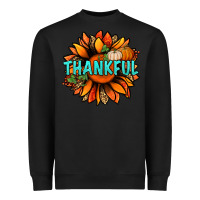 Black thankful with sunflower bbs Heavyweight Sweatshirt - BundleAndBundleShop