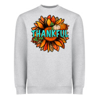 Heather Grey thankful with sunflower bbs Heavyweight Sweatshirt - BundleAndBundleShop