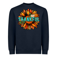 Navy thankful with sunflower bbs Heavyweight Sweatshirt - BundleAndBundleShop