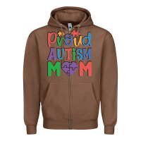Chestnut Proud Autism Mom Zipper Hoodie - CowhideDigitalArt
