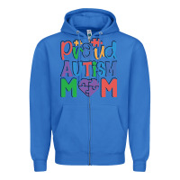 True Royal Proud Autism Mom Zipper Hoodie - CowhideDigitalArt