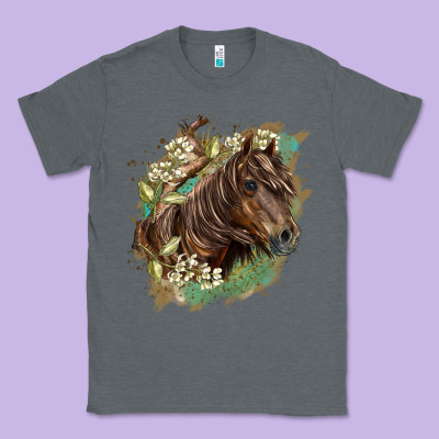 Missouri Horse Floral Background Classic Tee Designed By Lillyallendesigns
