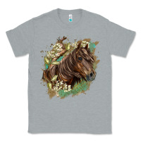 Heather Grey missouri horse floral background Classic Tee - LillyAllenDesigns