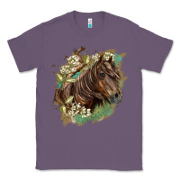 Lavender missouri horse floral background Classic Tee - LillyAllenDesigns