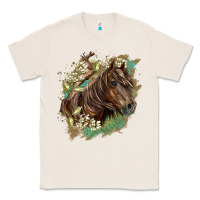 Natural missouri horse floral background Classic Tee - LillyAllenDesigns