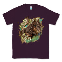 Plum missouri horse floral background Classic Tee - LillyAllenDesigns