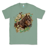 Sage missouri horse floral background Classic Tee - LillyAllenDesigns