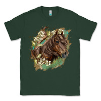 Sports Green missouri horse floral background Classic Tee - LillyAllenDesigns