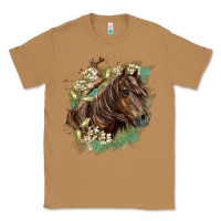 Toasted Coconut missouri horse floral background Classic Tee - LillyAllenDesigns
