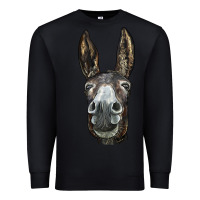 Black Donkey  Face Premium Sweatshirt - LillyAllenDesigns