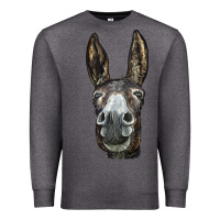 Charcoal Heather Donkey  Face Premium Sweatshirt - LillyAllenDesigns