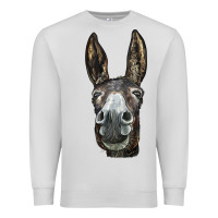 Dove Grey Donkey  Face Premium Sweatshirt - LillyAllenDesigns