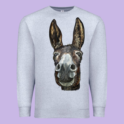 Donkey  Face Premium Sweatshirt Designed By Lillyallendesigns