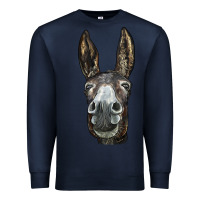 Navy Donkey  Face Premium Sweatshirt - LillyAllenDesigns
