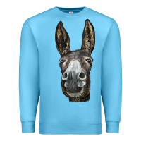 Ocean Blue Donkey  Face Premium Sweatshirt - LillyAllenDesigns