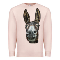 Pale Pink Donkey  Face Premium Sweatshirt - LillyAllenDesigns