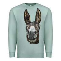 Seafoam Donkey  Face Premium Sweatshirt - LillyAllenDesigns