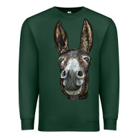 Sports Green Donkey  Face Premium Sweatshirt - LillyAllenDesigns