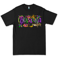 Black louisiana mardi gras Premium Tee - LillyAllenDesigns
