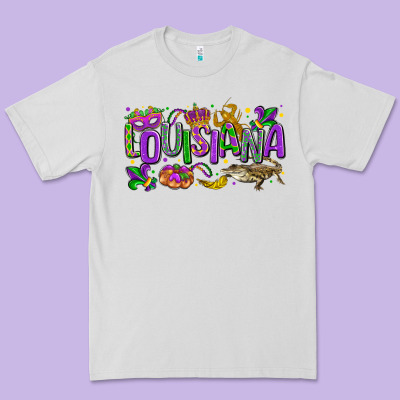 Louisiana Mardi Gras Premium Tee Designed By Lillyallendesigns