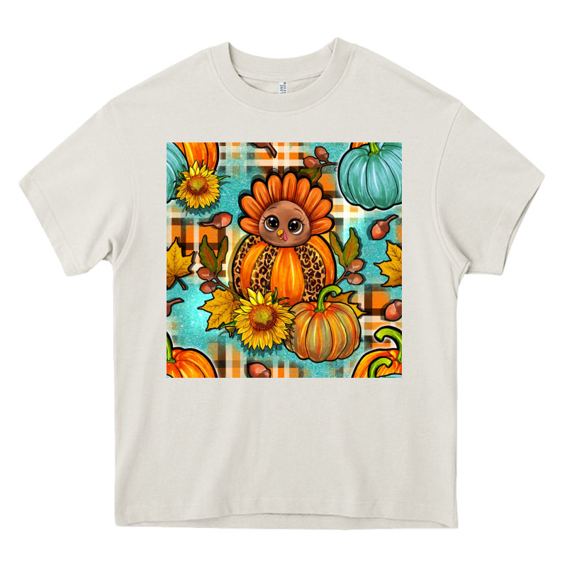 Thanksgiving Turkey With Tartan Seamless Pattern Bbs Heavy Core Tee by BundleAndBundleShop | Teevron