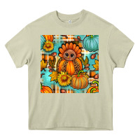 Mossy thanksgiving turkey with tartan seamless pattern bbs Heavy Core Tee - BundleAndBundleShop