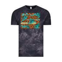 Cloud Black Leopard and Aztec Background Western Vintage Tee - texasbilliewilder