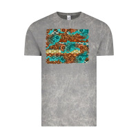 Cloud Rock Leopard and Aztec Background Western Vintage Tee - texasbilliewilder