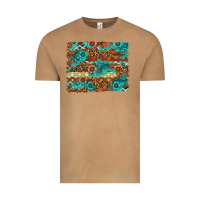 Vintage Camel Leopard and Aztec Background Western Vintage Tee - texasbilliewilder