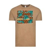 Vintage Coffee Leopard and Aztec Background Western Vintage Tee - texasbilliewilder