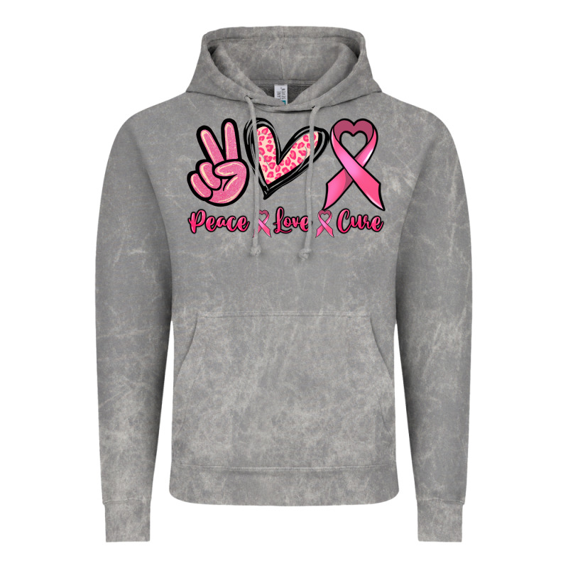 Peace Love Cure Cancer Awareness Vintage Hoodie by HowdyJamesFarm | Teevron