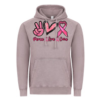 Vintage Zinc Peace love cure Cancer Awareness Vintage Hoodie - HowdyJamesFarm