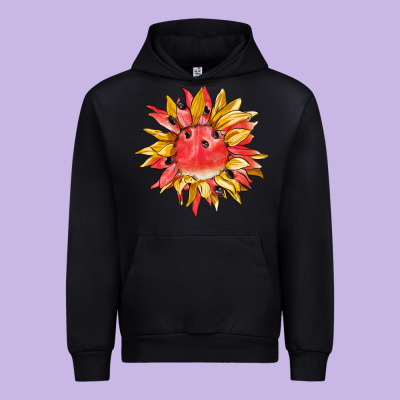 Watermelon Sunflower Urban Hoodie Designed By Barkaloodesign
