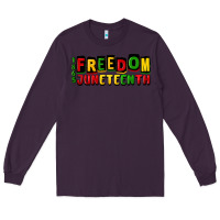 Plum freedom juneteenth Long Sleeve Tee - CowGirlArtShop