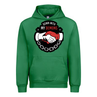 Emerald awesome down with my demons  for gift adult and kids men women  2021 Urban Hoodie - lanVoArt