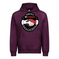 Mauve Wine awesome down with my demons  for gift adult and kids men women  2021 Urban Hoodie - lanVoArt