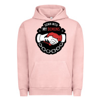 Pigment Salmon awesome down with my demons  for gift adult and kids men women  2021 Urban Hoodie - lanVoArt