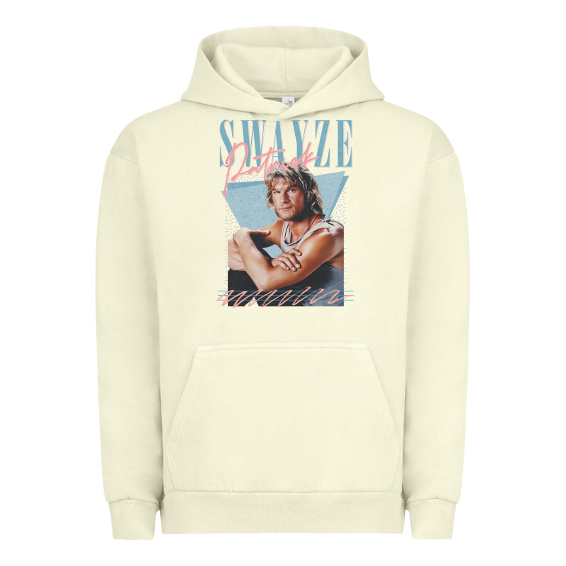 Patrick Swayze 90s Styled Retro Graphic Design Gift Urban Hoodie by lanVoArt | Teevron