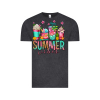 Vintage Black summer vibes coffee cups Vintage Tee - Jasminsmagicworld