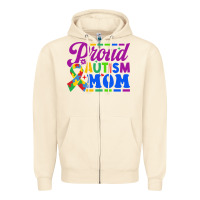Sandshell Proud Autism Mom Zipper Hoodie - CowhideDigitalArt